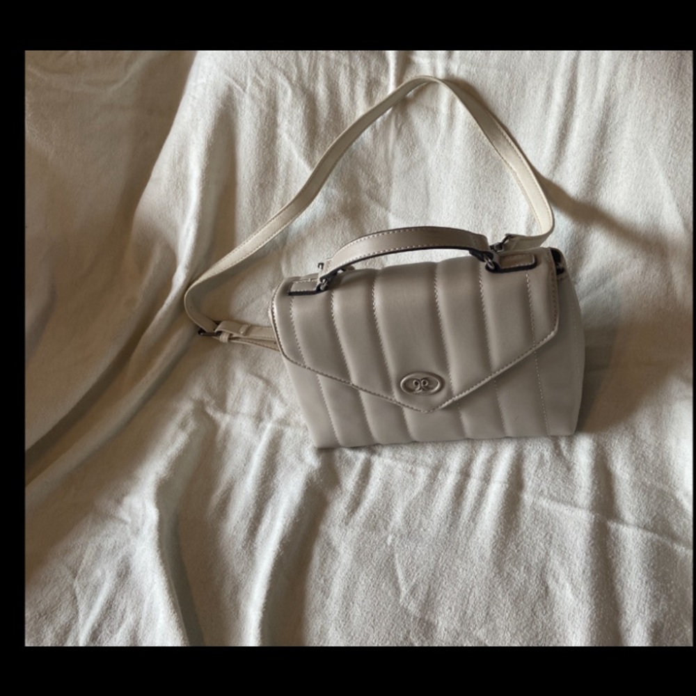 Nine West Cream Purse Quilted adjustable Shoulder Bag